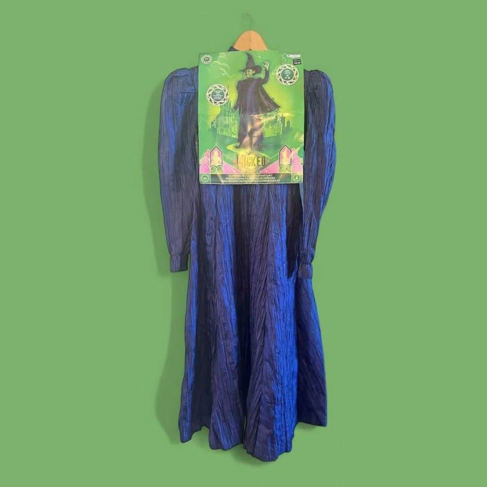 NEW! Wicked Elphaba Deluxe Child Halloween Costume Dress/Cape/Hat-Size M‎ (7-8)